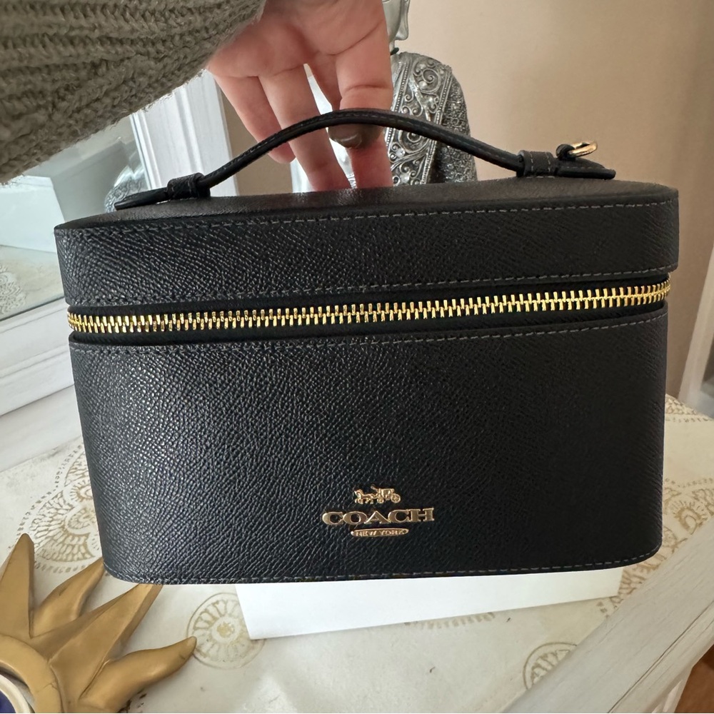 Coach | Black Leather Cosmetic Case - Picture 2 of 11